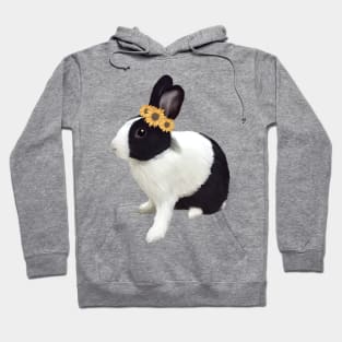 Sunflower Dutch Rabbit Girl _ Bunniesmee Hoodie